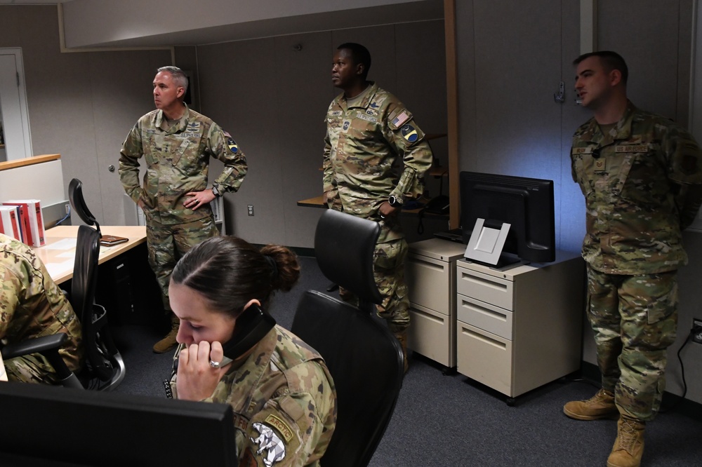 Lt. Gen. Stephen N. Whiting, Space Operations Command Commander visits Clear Space Force Station Airmen and Guardians