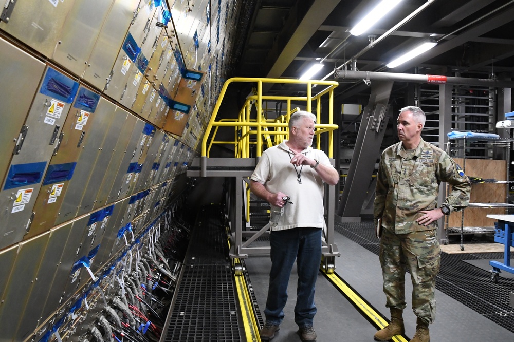 Lt. Gen. Stephen N. Whiting, Space Operations Command Commander visits Clear Space Force Station Airmen and Guardians