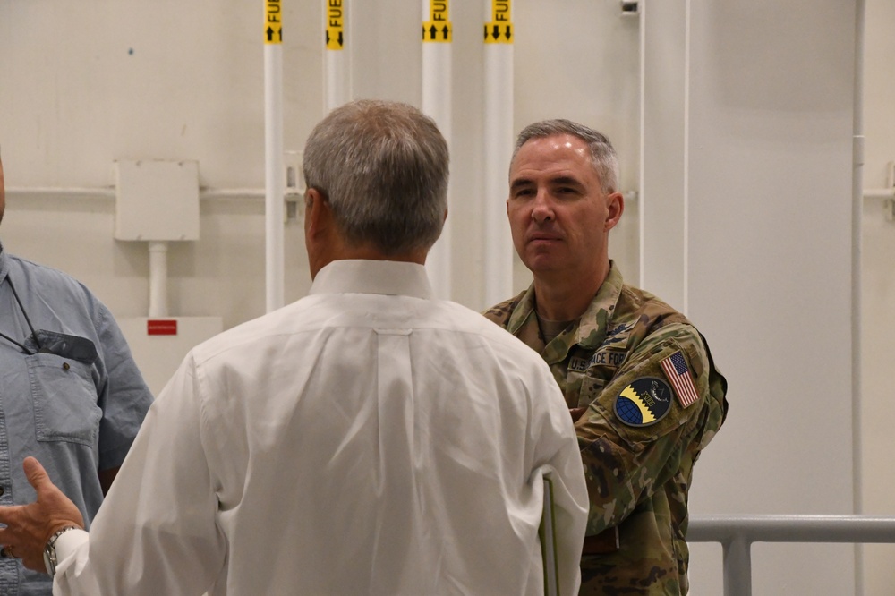 Lt. Gen. Stephen N. Whiting, Space Operations Command Commander visits Clear Space Force Station Airmen and Guardians