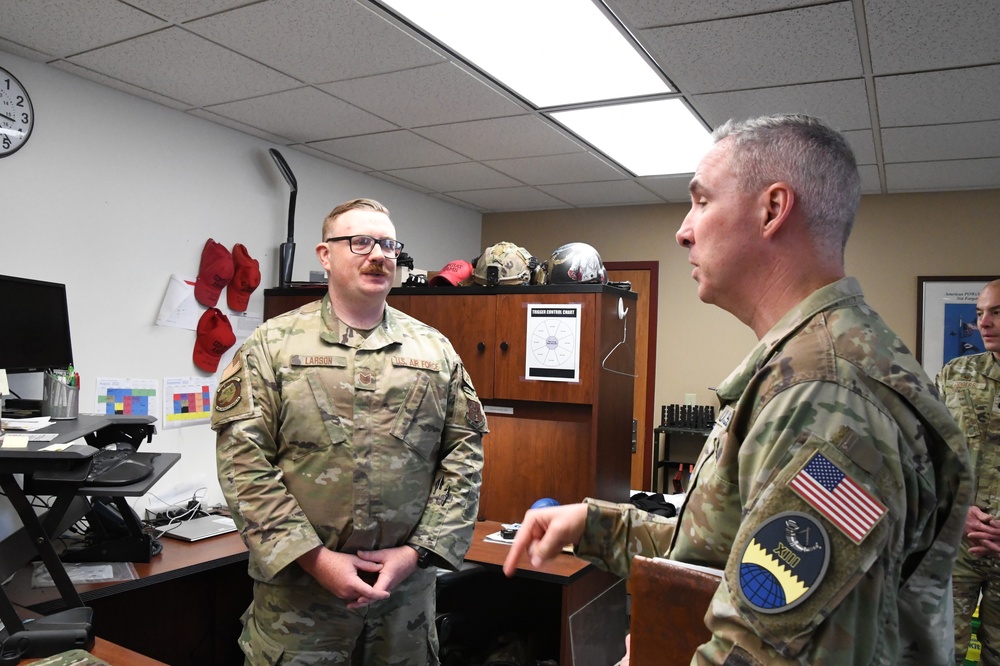 Lt. Gen. Stephen N. Whiting, Space Operations Command Commander visits Clear Space Force Station Airmen and Guardians