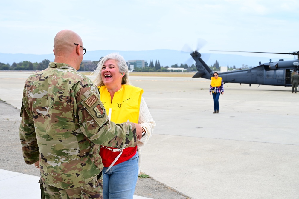 Spouse flights build family connection to 129th Rescue Wing mission