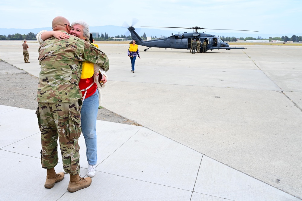 Spouse flights build family connection to 129th Rescue Wing mission