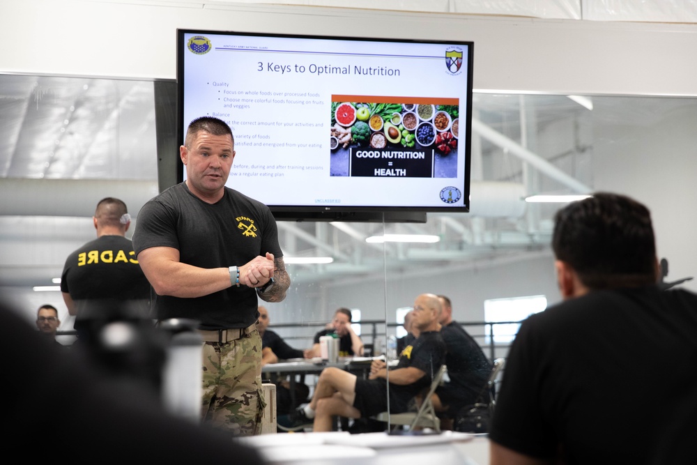 Kentucky National Guard AXE Course Cadre Teach Nutrition and Body Composition