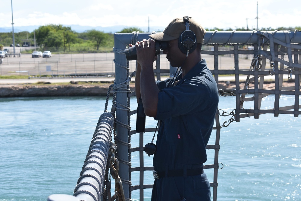 USS Billings Departs Ponce, Puerto Rico