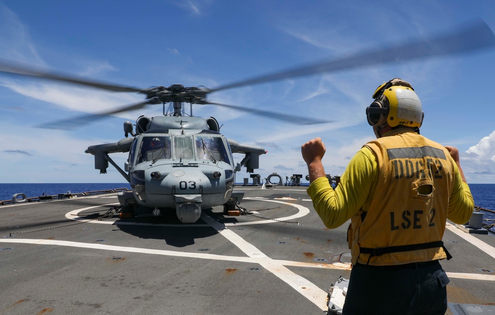 USS Barry (DDG 52) Conducts Flight Operations