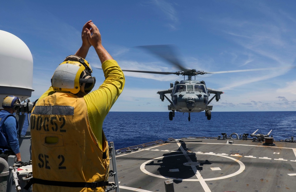 USS Barry (DDG 52) Conducts Flight Operations