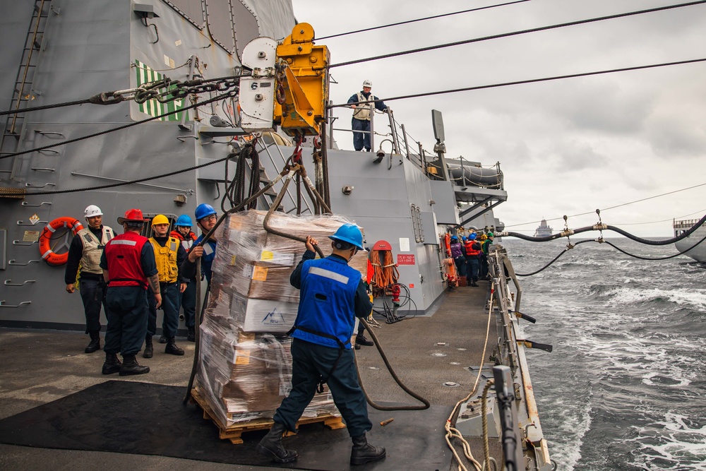 USS Paul Ignatius (DDG 117) Conducts RAS with USNS William Mclean (T-AKE 12)