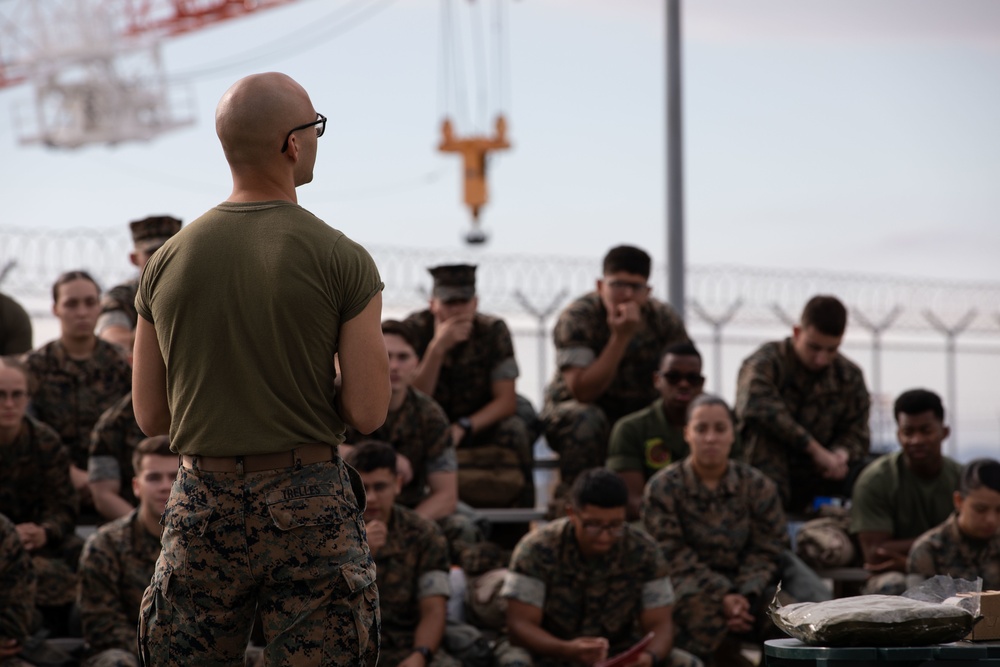 U.S. Marines with MAG-12 conduct CBRN training