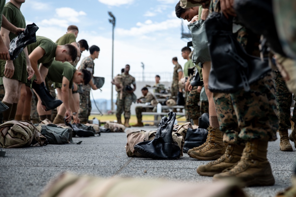 U.S. Marines with MAG-12 conduct CBRN training