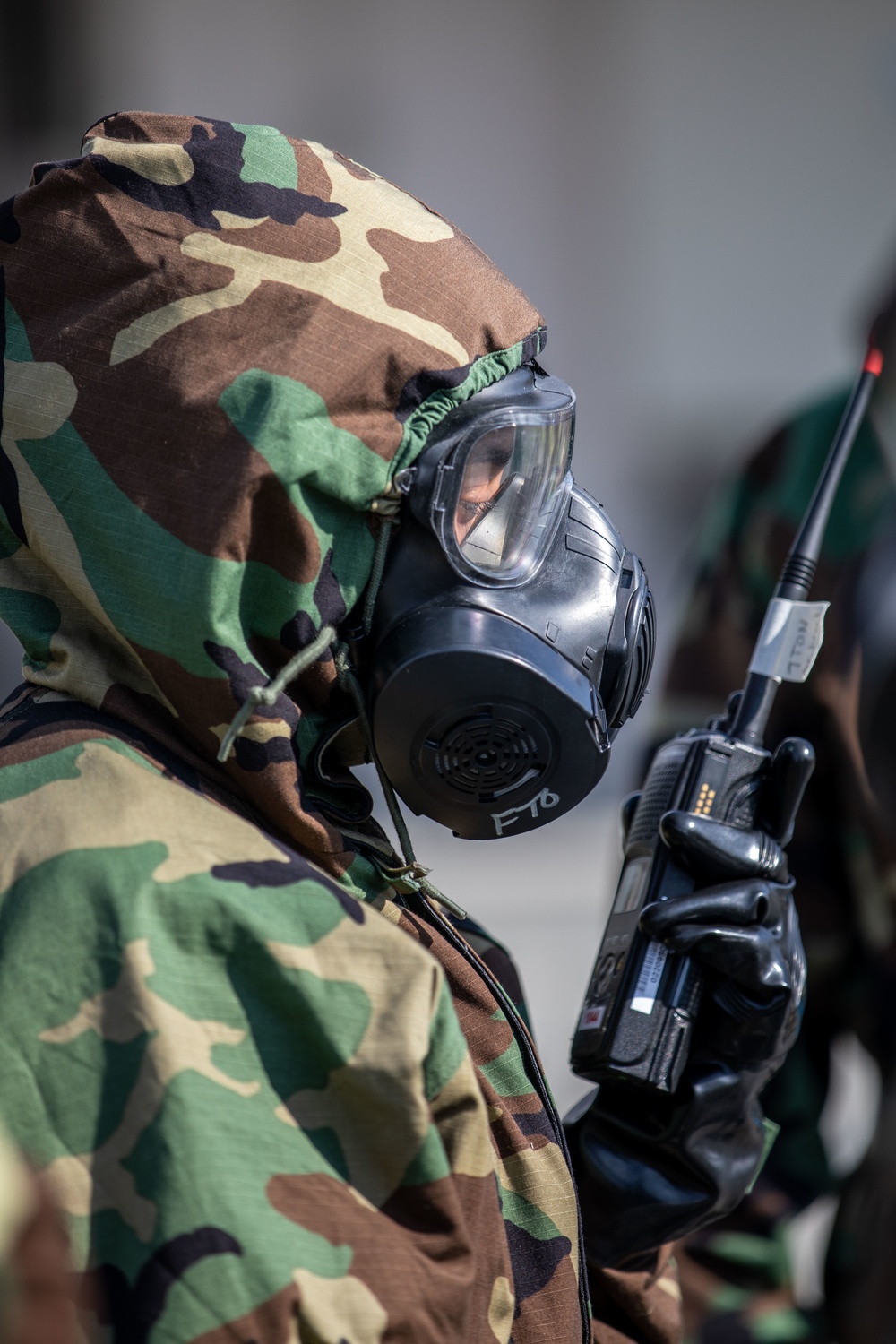 U.S. Marines with MALS-12 conduct CBRN training