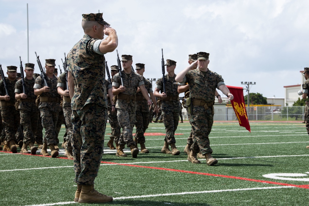 3d Marine Division battle colors rededication ceremony rehearsal