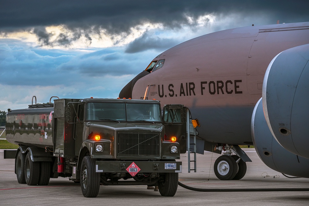 Refueling a KC-135 at Selfridge