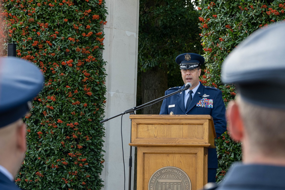 Maj. Gen. Andrew Gebara visits Cambridge American Cemetery