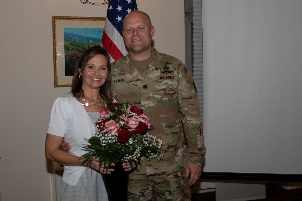 XVIII Airborne Corps Soldiers celebrate promotion overseas