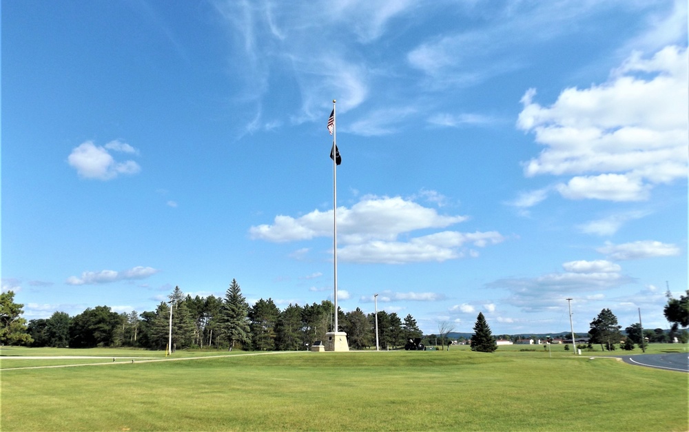 American Flag and Fort McCoy