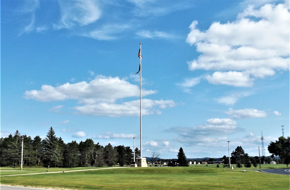 American Flag and Fort McCoy