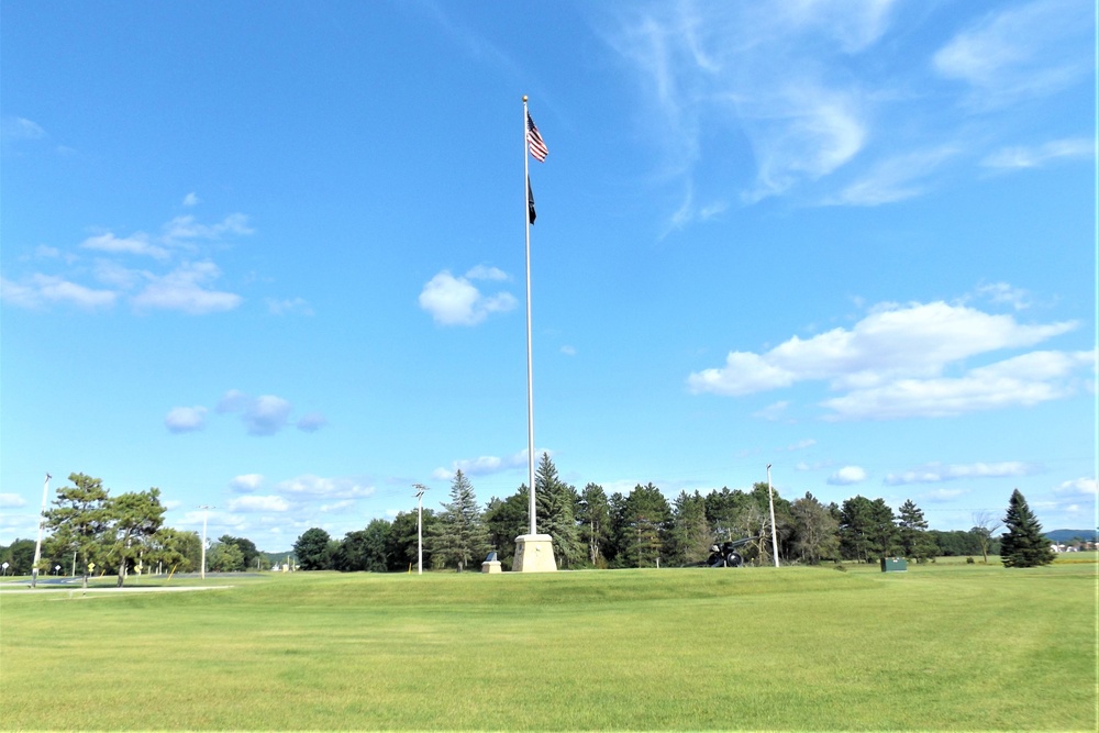 American Flag and Fort McCoy