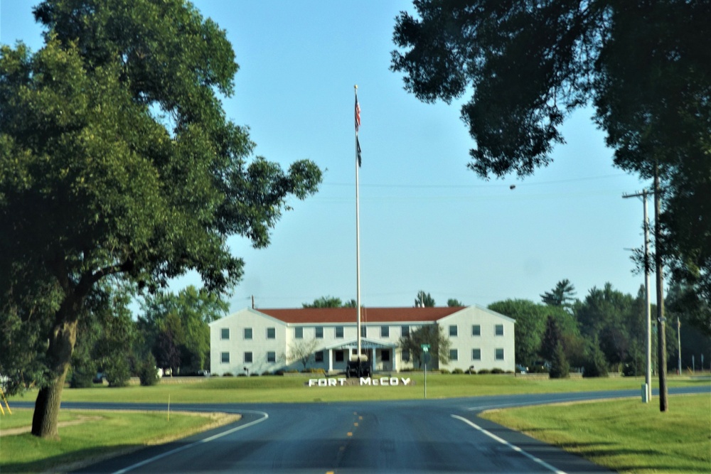 American Flag and Fort McCoy