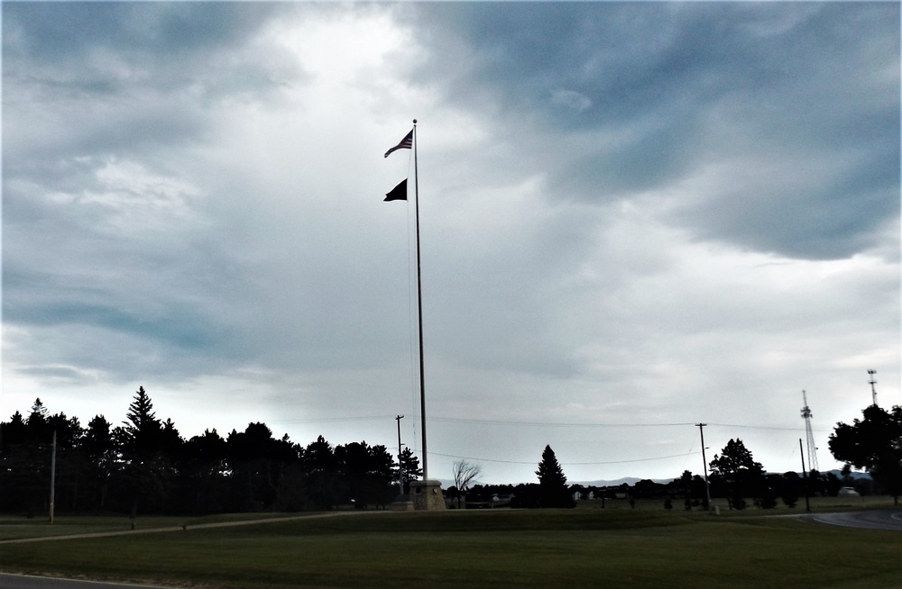 American Flag and Fort McCoy