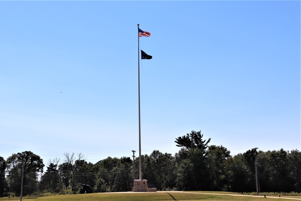 American Flag and Fort McCoy