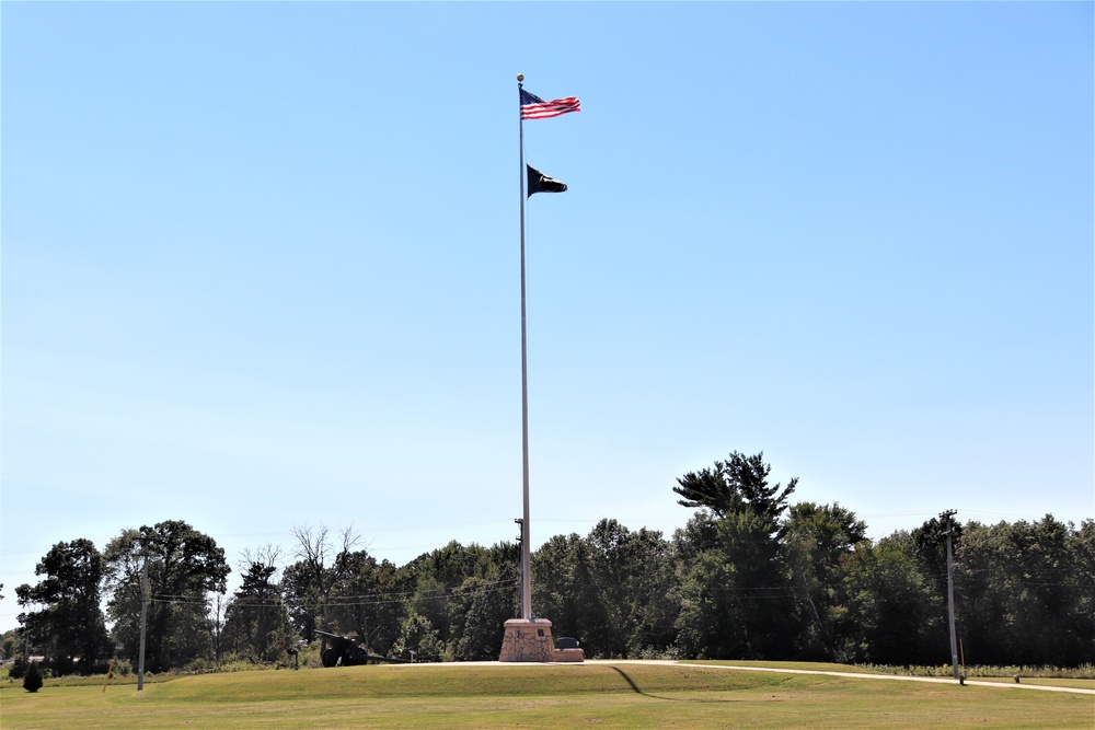 American Flag and Fort McCoy