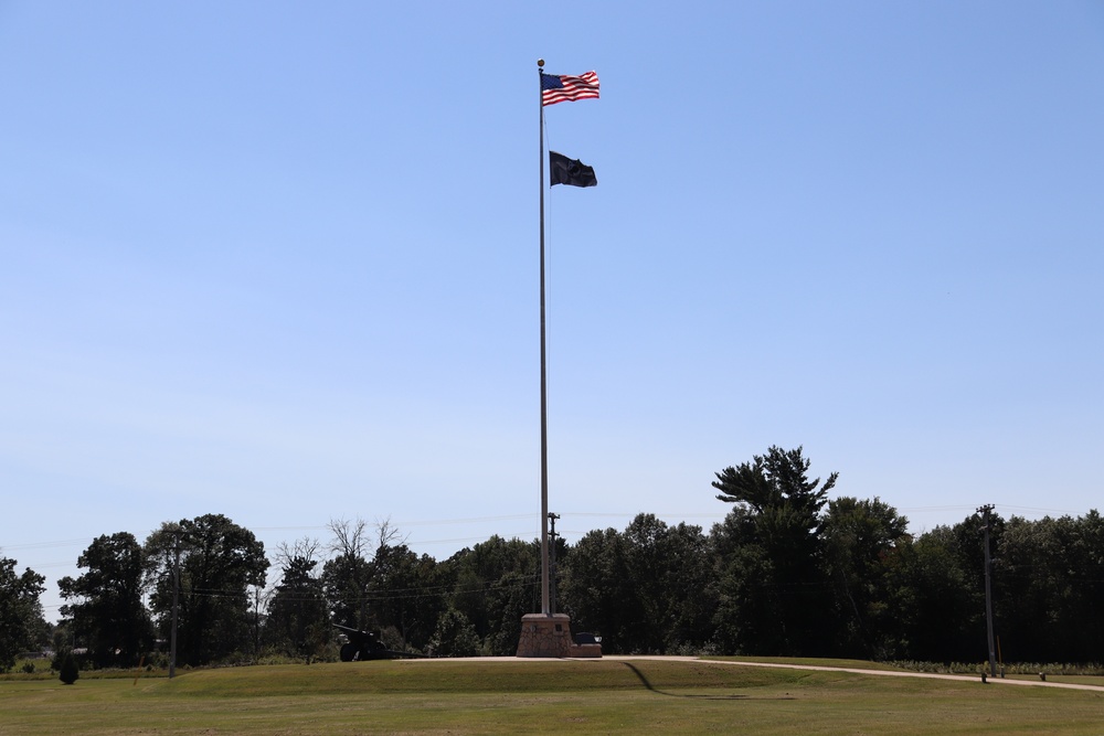 American Flag and Fort McCoy