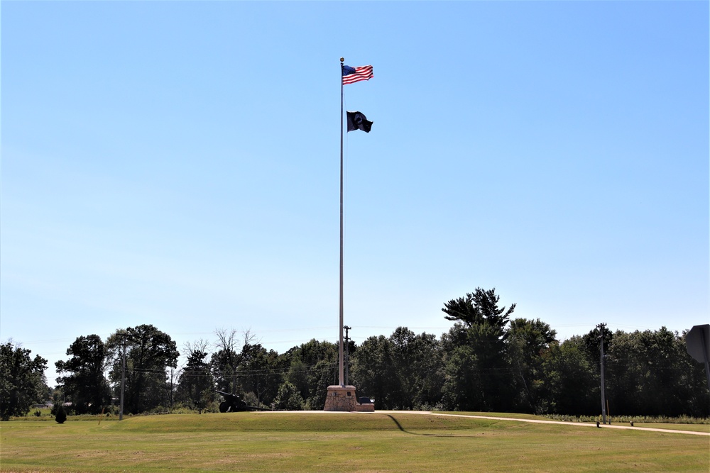 American Flag and Fort McCoy