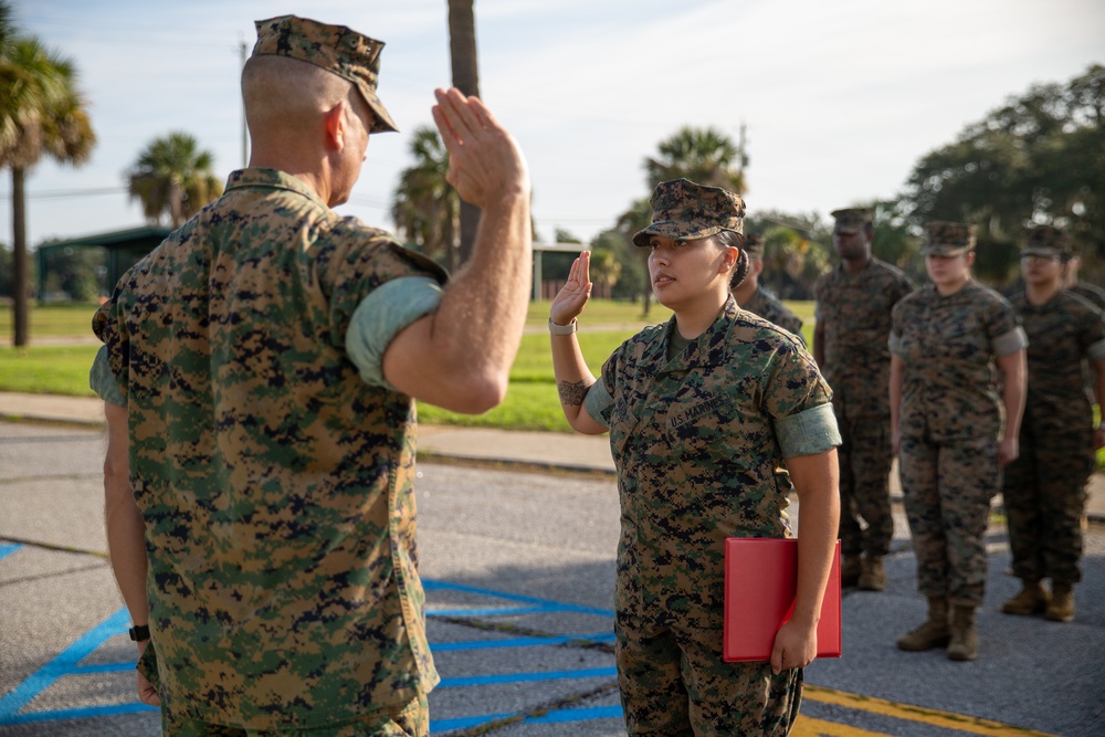 Cpl. Isabelle M. Anaya's reenlistment ceremony