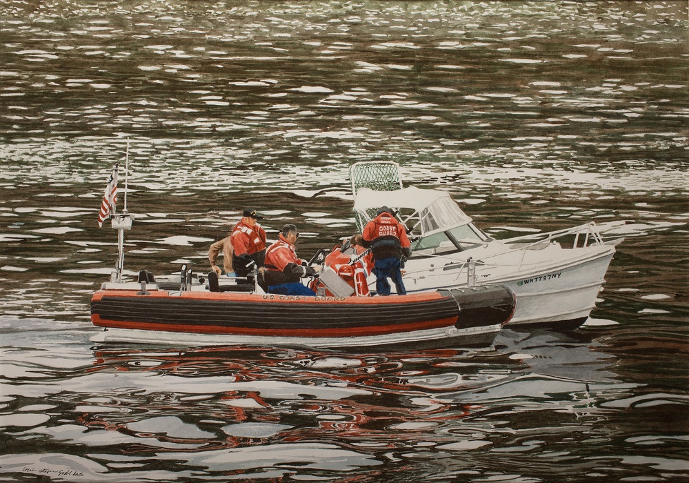 US Coast Guard Art Program 2016 Collection,  Ob ID # 201608, &quot;Reflected Action,&quot; Louis Stephen Gadal (8 of 26)