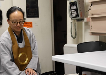 Buddhist Pennant Flies aboard Navy Ship for First Time