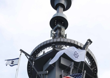 Buddhist Pennant Flies aboard Navy Ship for First Time