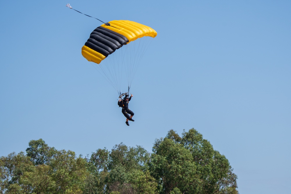 The U.S. Army Parachute Team skydives in Northern California