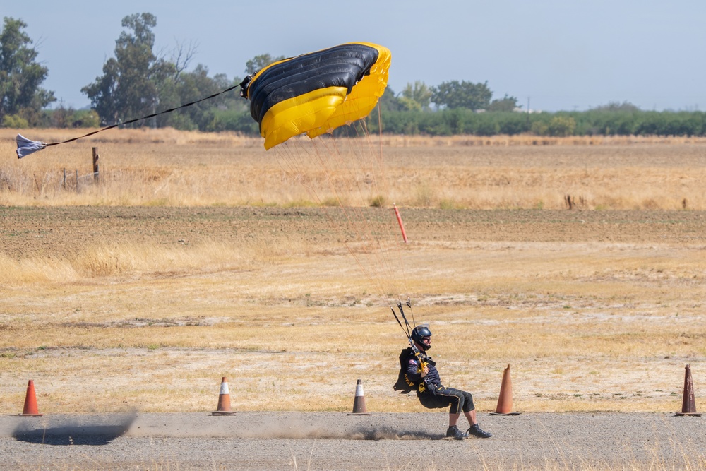 The U.S. Army Parachute Team skydives in Northern California