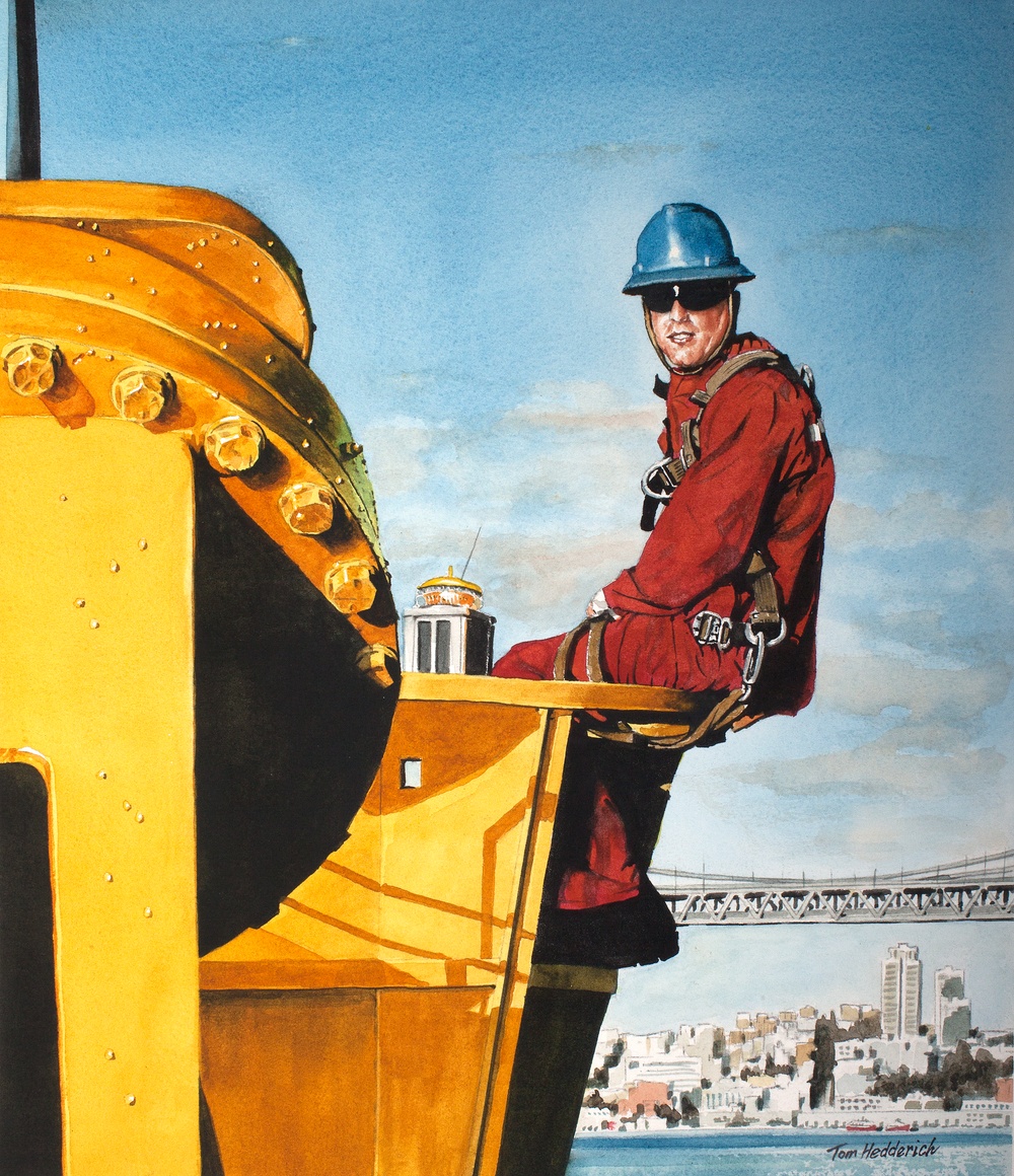 US Coast Guard Art Program 2016 Collection,  Ob ID# 201610, "Buoy Drop," Tom Hedderich 10 of 26