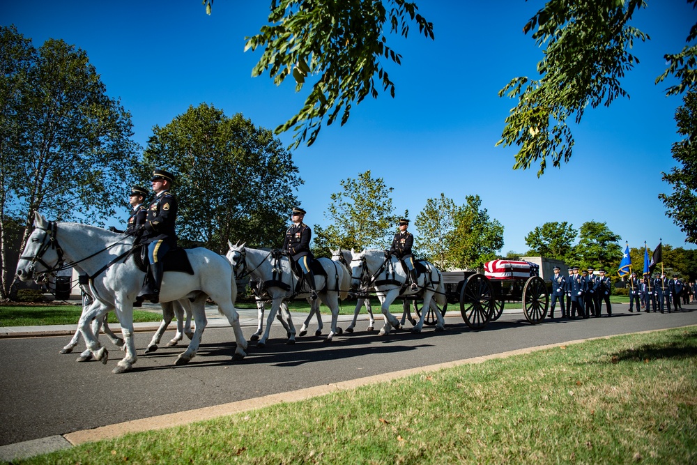 Military Funeral Honors with Funeral Escort were Conducted for Twin Brothers U.S. Air Force Maj. Gen. Cuthbert Pattillo and Lt. Gen. Charles Pattillo in Section 75