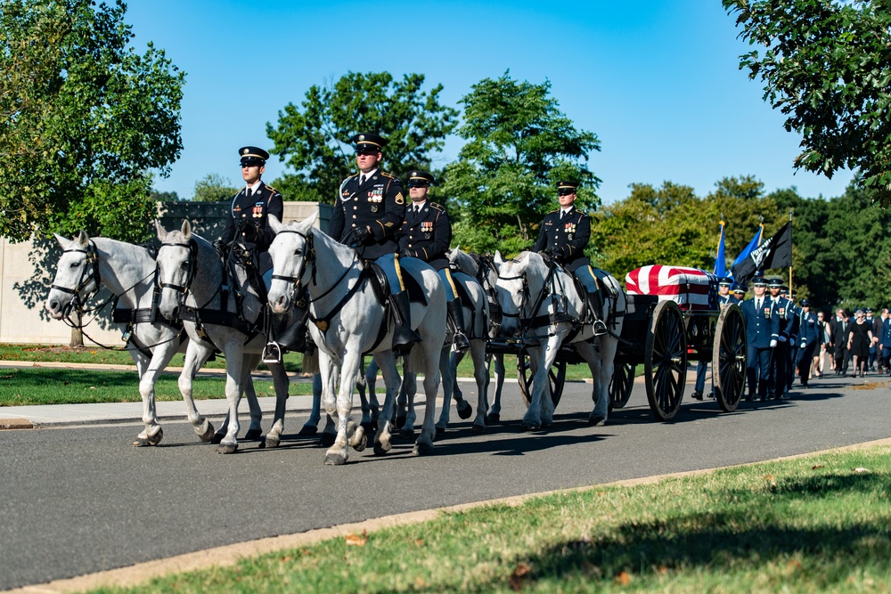 Military Funeral Honors with Funeral Escort were Conducted for Twin Brothers U.S. Air Force Maj. Gen. Cuthbert Pattillo and Lt. Gen. Charles Pattillo in Section 75