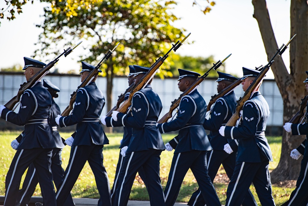 Military Funeral Honors with Funeral Escort were Conducted for Twin Brothers U.S. Air Force Maj. Gen. Cuthbert Pattillo and Lt. Gen. Charles Pattillo in Section 75