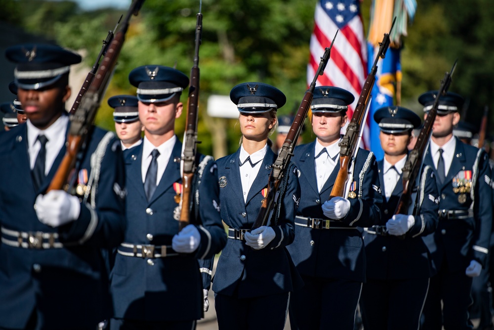 Military Funeral Honors with Funeral Escort were Conducted for Twin Brothers U.S. Air Force Maj. Gen. Cuthbert Pattillo and Lt. Gen. Charles Pattillo in Section 75