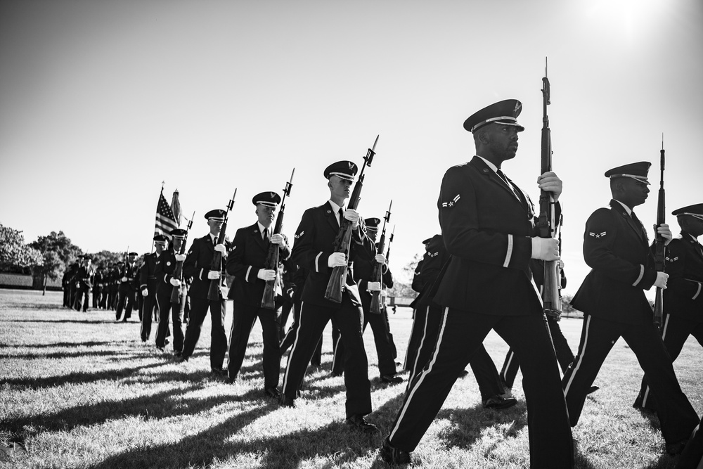 Military Funeral Honors with Funeral Escort were Conducted for Twin Brothers U.S. Air Force Maj. Gen. Cuthbert Pattillo and Lt. Gen. Charles Pattillo in Section 75