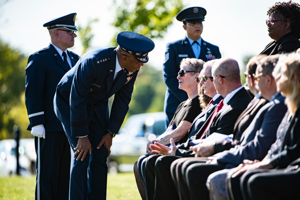 Military Funeral Honors with Funeral Escort were Conducted for Twin Brothers U.S. Air Force Maj. Gen. Cuthbert Pattillo and Lt. Gen. Charles Pattillo in Section 75