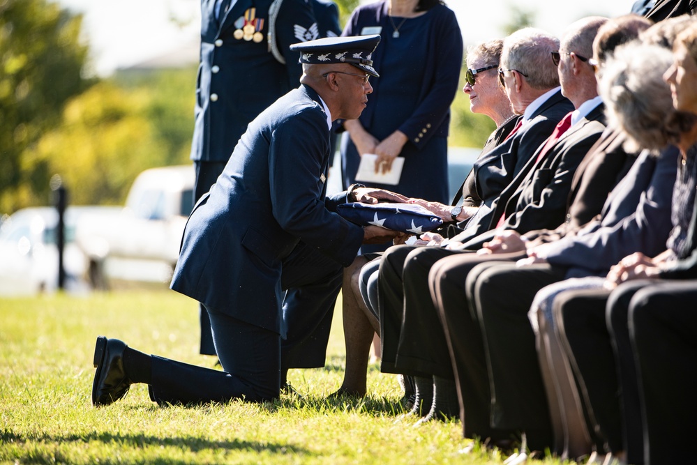 Military Funeral Honors with Funeral Escort were Conducted for Twin Brothers U.S. Air Force Maj. Gen. Cuthbert Pattillo and Lt. Gen. Charles Pattillo in Section 75