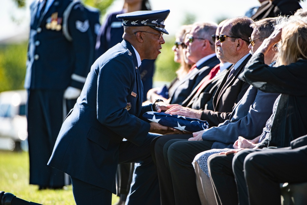 Military Funeral Honors with Funeral Escort were Conducted for Twin Brothers U.S. Air Force Maj. Gen. Cuthbert Pattillo and Lt. Gen. Charles Pattillo in Section 75