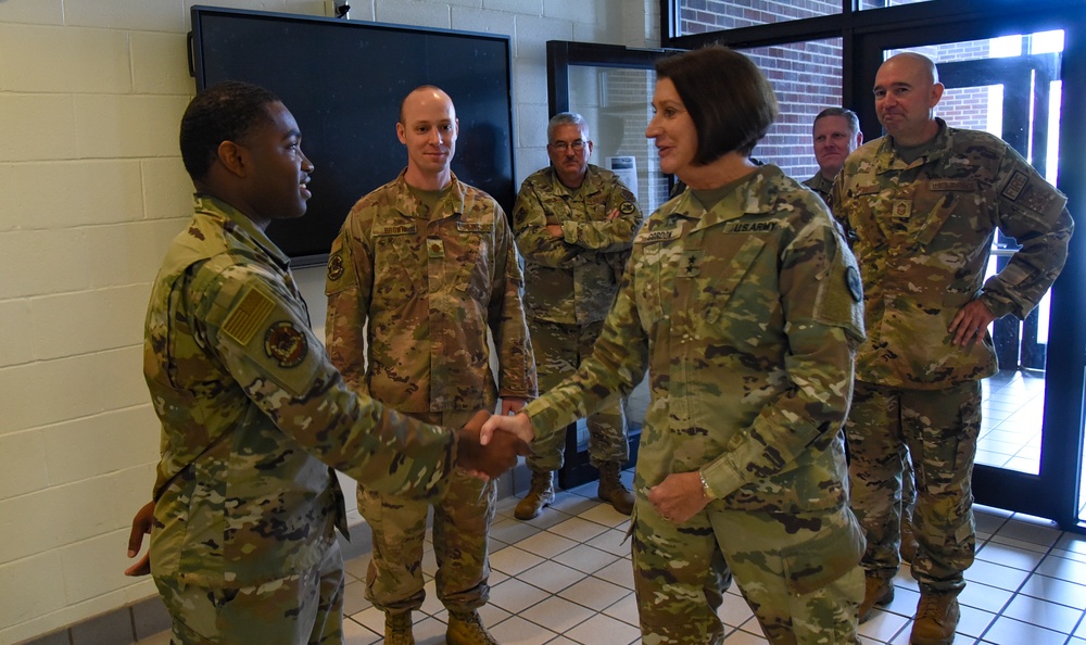 Major Gen. Sheryl Gordon Visits 117th Air Refueling Wing