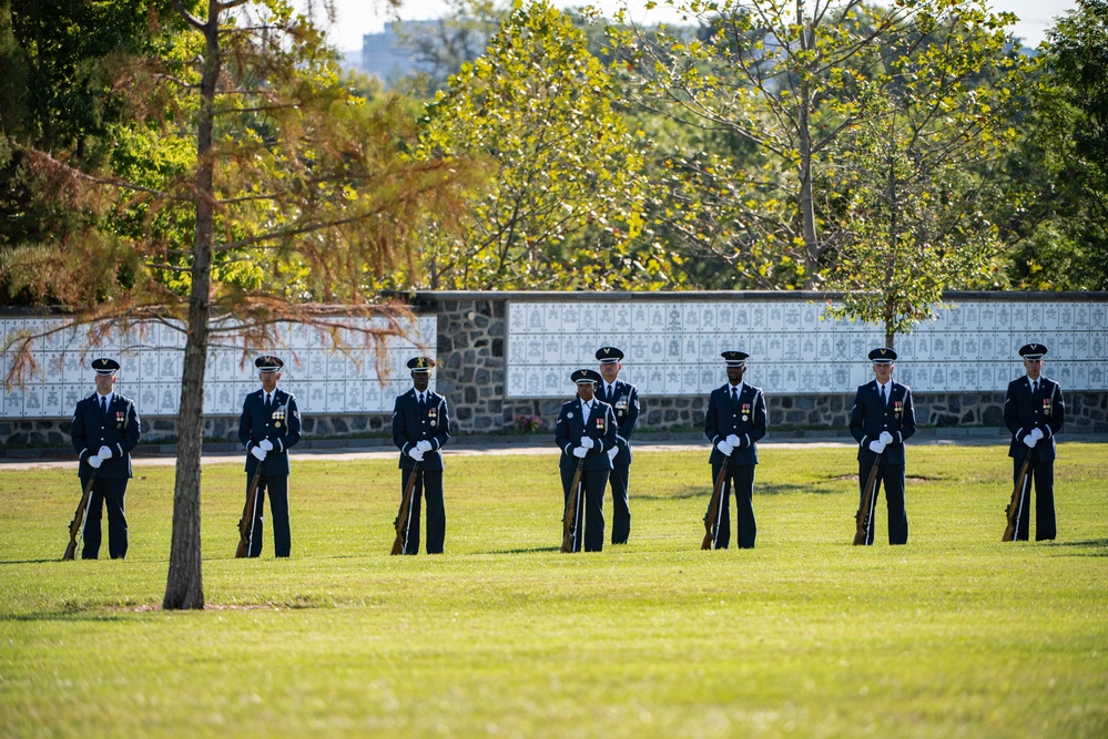 Military Funeral Honors with Funeral Escort were Conducted for Twin Brothers U.S. Air Force Maj. Gen. Cuthbert Pattillo and Lt. Gen. Charles Pattillo in Section 75