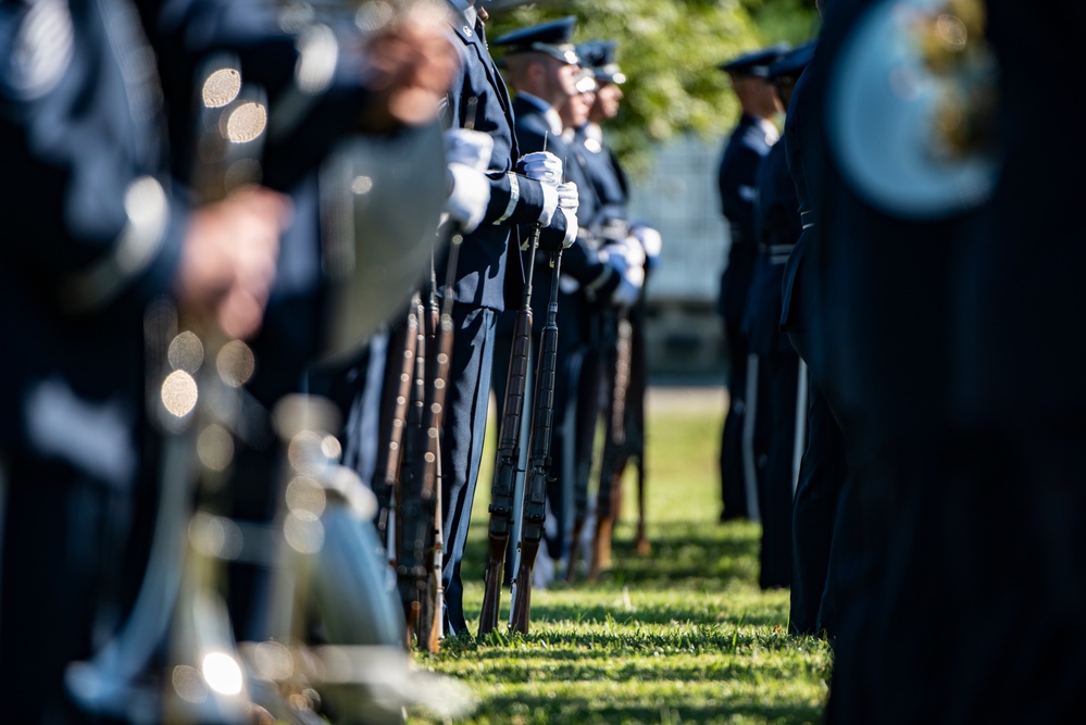 Military Funeral Honors with Funeral Escort were Conducted for Twin Brothers U.S. Air Force Maj. Gen. Cuthbert Pattillo and Lt. Gen. Charles Pattillo in Section 75