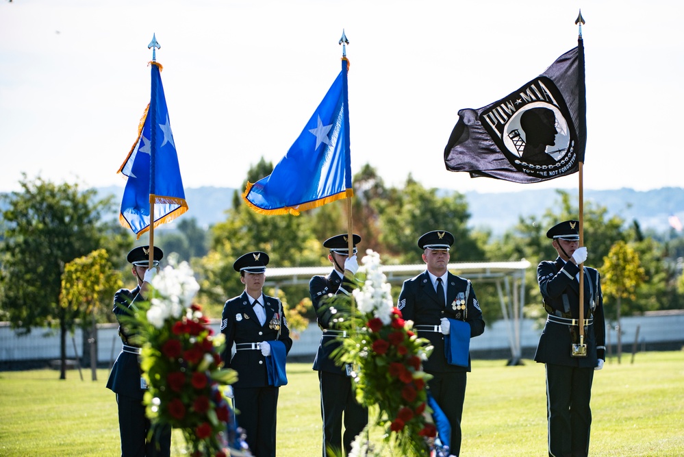 Military Funeral Honors with Funeral Escort were Conducted for Twin Brothers U.S. Air Force Maj. Gen. Cuthbert Pattillo and Lt. Gen. Charles Pattillo in Section 75