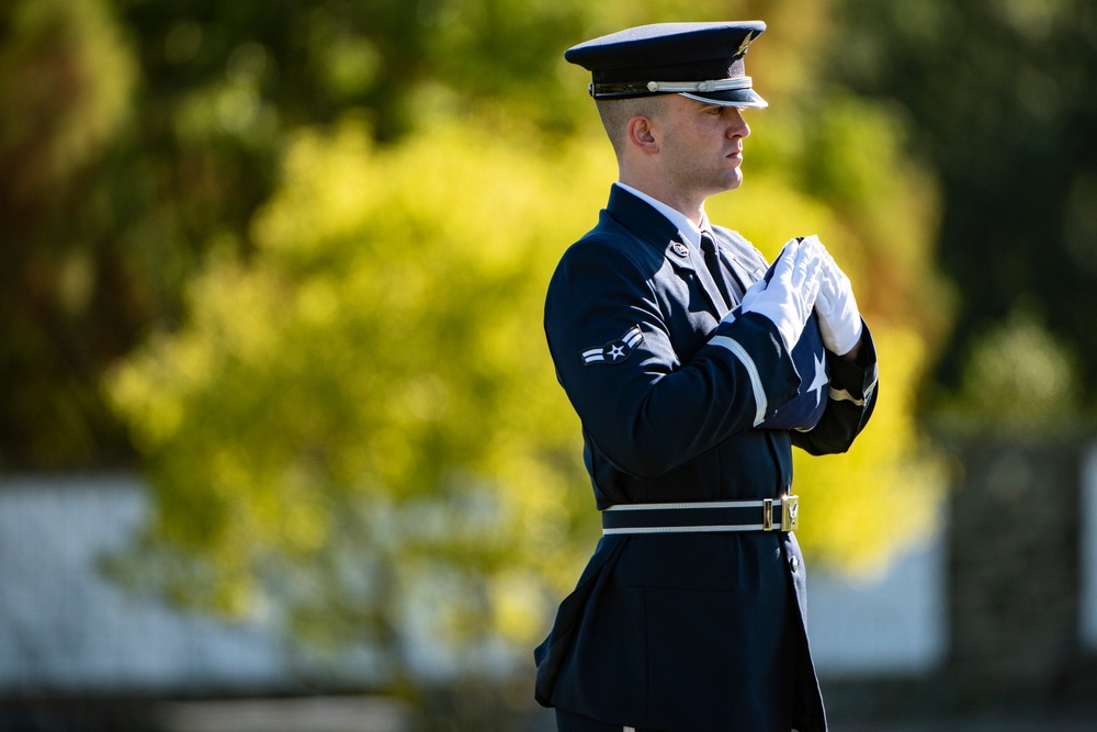 Military Funeral Honors with Funeral Escort were Conducted for Twin Brothers U.S. Air Force Maj. Gen. Cuthbert Pattillo and Lt. Gen. Charles Pattillo in Section 75