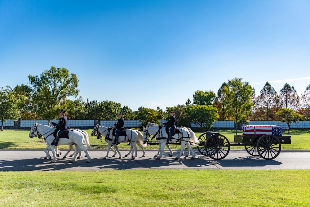 Military Funeral Honors with Funeral Escort were Conducted for Twin Brothers U.S. Air Force Maj. Gen. Cuthbert Pattillo and Lt. Gen. Charles Pattillo in Section 75