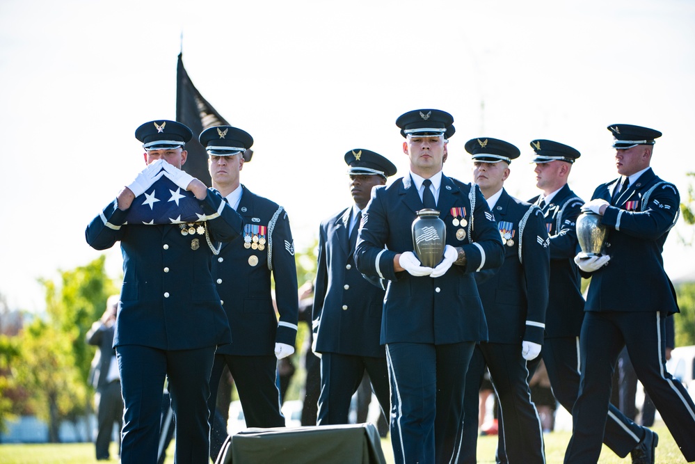 Military Funeral Honors with Funeral Escort were Conducted for Twin Brothers U.S. Air Force Maj. Gen. Cuthbert Pattillo and Lt. Gen. Charles Pattillo in Section 75