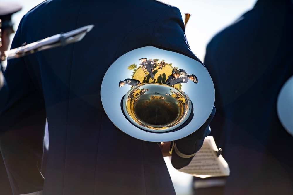 Military Funeral Honors with Funeral Escort were Conducted for Twin Brothers U.S. Air Force Maj. Gen. Cuthbert Pattillo and Lt. Gen. Charles Pattillo in Section 75